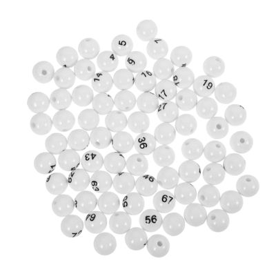 Milisten 75pcs Raffle Balls Set for Lottery Games Plastic Seamless Lottery Balls Numbers Party Activity Props for Family Gatherings Fun Game for Events
