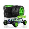 4PC Wear-Resistant Off Road Tires Plastic Rim Rubber Tyre Compatible with 1:10 RC Car 94107 94166 94106 94155 144001(Yellow) view 3