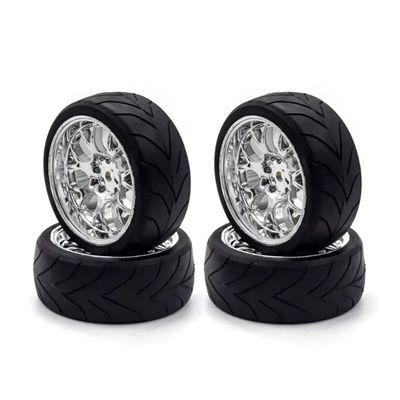 1/10 On Road Tires & Wheels Rims 12mm Hex Hub for RC Touring Car Tyre(4-Pack)