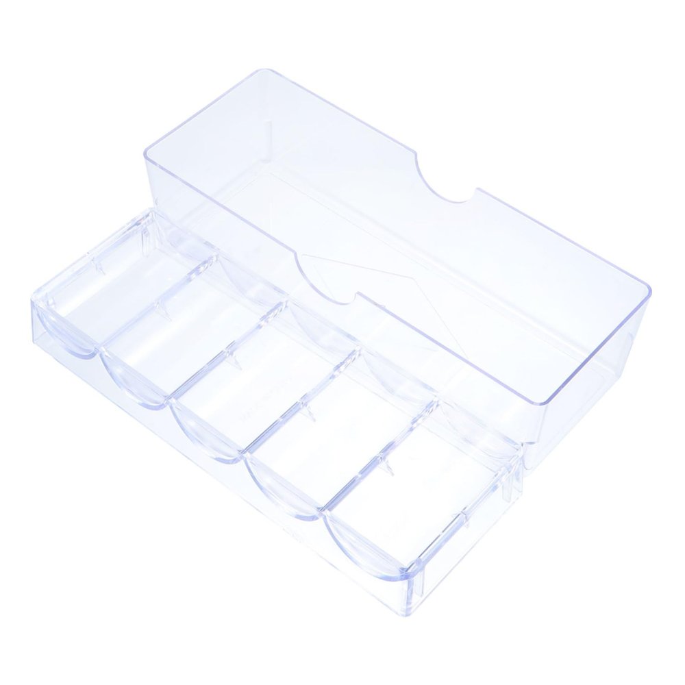 LIOOBO 1Pc Mahjong Chips Container with Compartment Dividers Portable Storage Box for Organizing Mahjong Chips Snap Design for Easy Access Lightweight and for Travel