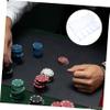LIOOBO 1Pc Mahjong Chips Container with Compartment Dividers Portable Storage Box for Organizing Mahjong Chips Snap Design for Easy Access Lightweight and for Travel view 2