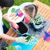 HEMOTON 2 Pcs Garden Tool Iron Hand Tools with Wooden Handles Includes Trowel Rake and Shovel Fun Gardening Boys Random Color view 2