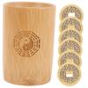 BRIGHTFUFU Ching Divination Game Bamboo Tube Fortune Telling Tools Chinese Coin Lucky Divination Supplies view 1