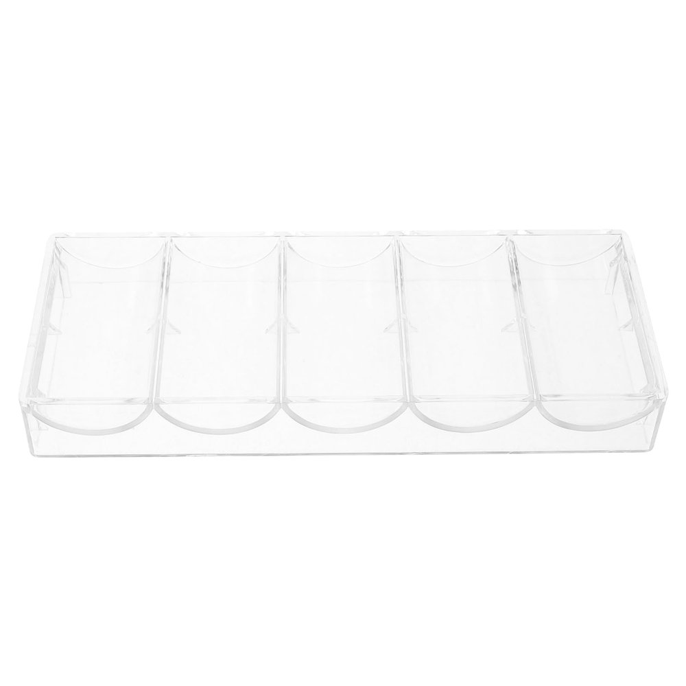 BESPORTBLE Convenient Poker Chip Tray Acrylic Poker Chip Holder Portable Box for Multi-function Storage Organizer