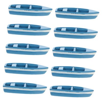 ERINGOGO 10pcs Resin Mini Yacht Model Boat Yacht Sailing Ship for Decorative Ocean Charm