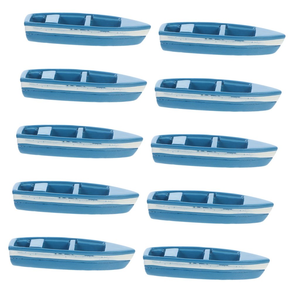 ERINGOGO 10pcs Resin Mini Yacht Model Boat Yacht Sailing Ship for Decorative Ocean Charm