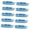 ERINGOGO 10pcs Resin Mini Yacht Model Boat Yacht Sailing Ship for Decorative Ocean Charm view 1