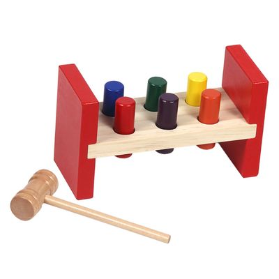 LIOOBO 1 Set Wooden Pounding for Color Recognition for Early Education Safe and Wooden Material Enhances Hand Skills and Cognitive Development