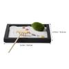 GARIOUANS Zen Garden Miniature Landscape with Rake and Simulation Moss Elegant Sand Table Decoration for Office and Home Meditation Stress Relief Desk Accessories view 2