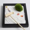 GARIOUANS Zen Garden Miniature Landscape with Rake and Simulation Moss Elegant Sand Table Decoration for Office and Home Meditation Stress Relief Desk Accessories view 4
