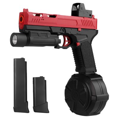 Electric Gel Blaster Toys New X8, Full Auto Splat-Blaster Includes Drum and Goggles for Outdoor Team Game, X2 Upgrade Version for Ages 14+,red