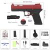 Electric Gel Blaster Toys New X8, Full Auto Splat-Blaster Includes Drum and Goggles for Outdoor Team Game, X2 Upgrade Version for Ages 14+,red view 2