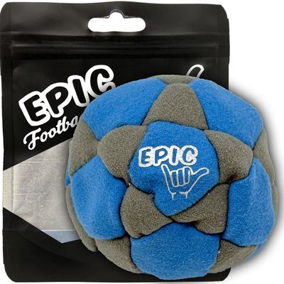 Epic Footbags Deluxe 32 Panel Suede Foot Bag for Adults & Kids, Tidal Storm