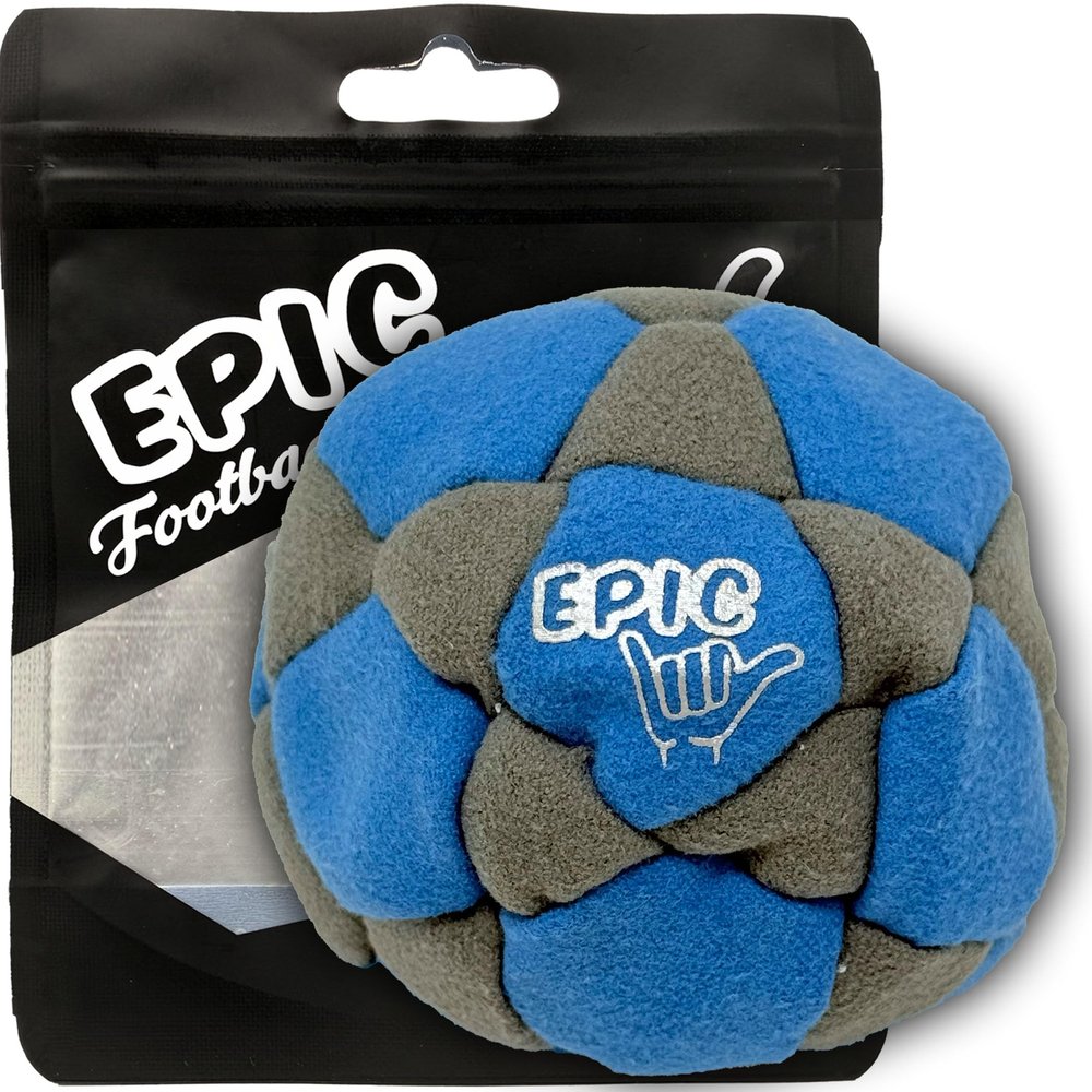 Epic Footbags Deluxe 32 Panel Suede Foot Bag for Adults & Kids, Tidal Storm