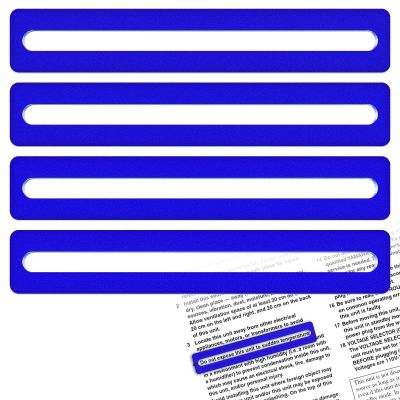 4Pcs Mahjong Line Finder, Mahjong Card Line Guide Bright Acrylic Mahjong Line Reader Tracker Ruler Marker Strips Mahjong Rules Helper Mahjong Accessories Mah Jongg Gifts for Beginner PlayersBlue)