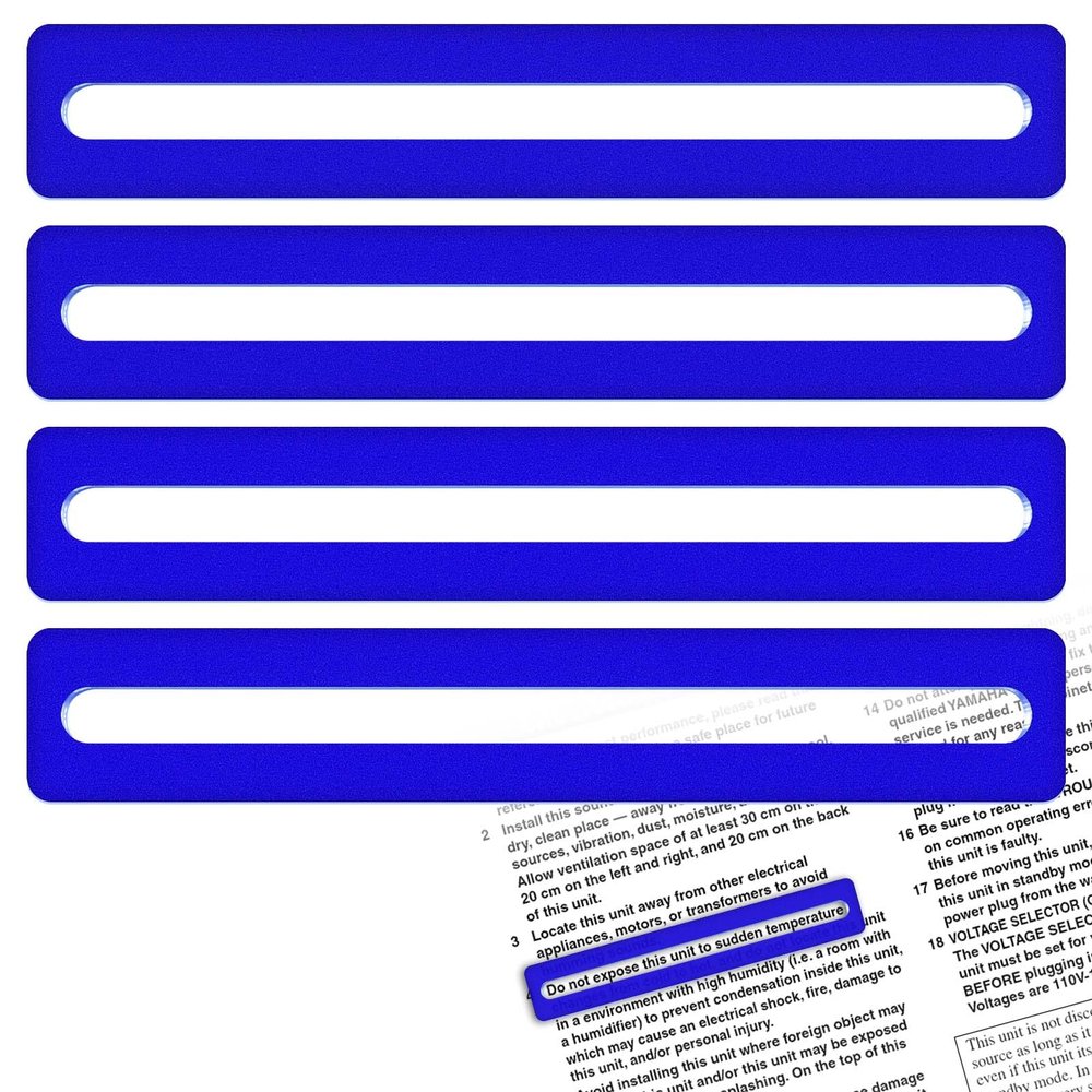 4Pcs Mahjong Line Finder, Mahjong Card Line Guide Bright Acrylic Mahjong Line Reader Tracker Ruler Marker Strips Mahjong Rules Helper Mahjong Accessories Mah Jongg Gifts for Beginner PlayersBlue)