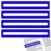 4Pcs Mahjong Line Finder, Mahjong Card Line Guide Bright Acrylic Mahjong Line Reader Tracker Ruler Marker Strips Mahjong Rules Helper Mahjong Accessories Mah Jongg Gifts for Beginner PlayersBlue) view 1