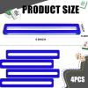 4Pcs Mahjong Line Finder, Mahjong Card Line Guide Bright Acrylic Mahjong Line Reader Tracker Ruler Marker Strips Mahjong Rules Helper Mahjong Accessories Mah Jongg Gifts for Beginner PlayersBlue) view 2