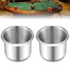 2 Pcs Tessco Table Cup Holder Inserts Stainless Steel Drop in Drink Cup Holder Insert Metal Poker Game Table Accessories for Casino Desk Car Trucks Boat Sofa Cupholder Storage view 1