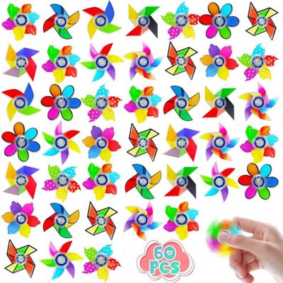60PCS Mini Fidget Spinner Toys, Fidget Spinners Bulk Stress Relief Sensory Toys for Kids & Adults, Party Favors Gifts for Kids Teens, Classroom Prizes