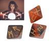 Divination Dice, 3Pcs Rune Dice Set 8 Sided Star Sky Mystic Vivid Colors Astrology Learning Prediction Polyhedral Game Set for Astrology Enthusiasts (Black Gold) view 4