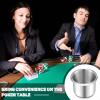 5 Pcs Tessco Table Cup Holder Inserts Stainless Steel Drop in Drink Cup Holder Insert Metal Poker Game Table Accessories for Casino Desk Car Trucks Boat Sofa Cupholder Storage view 4