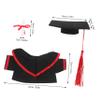 Ciieeo Graduation Plush Bear Outfit Set 3pcs Mini Graduation Hats Gown Certificate DIY Dress Up Accessories for Stuffed Animals view 2
