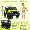 24V Ride On Car with Remote Control, 2 Seater Electric Toys for Big Kids w/20 Wide Seat, 4WD Power Truck Wheels, 4200W Motors, Storage, Soft Start, Vehicles for Girls, Green view 3