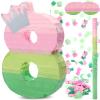 Arrowbash Number 8 Piata Pink and Green Birthday Decorations Witch Themed Party Favor with Stick Blindfold and Confetti, Your Birth Day Gift for Kids Girls Boys, 15.9 x 11 x 2.7'' view 1