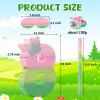 Arrowbash Number 8 Piata Pink and Green Birthday Decorations Witch Themed Party Favor with Stick Blindfold and Confetti, Your Birth Day Gift for Kids Girls Boys, 15.9 x 11 x 2.7'' view 2