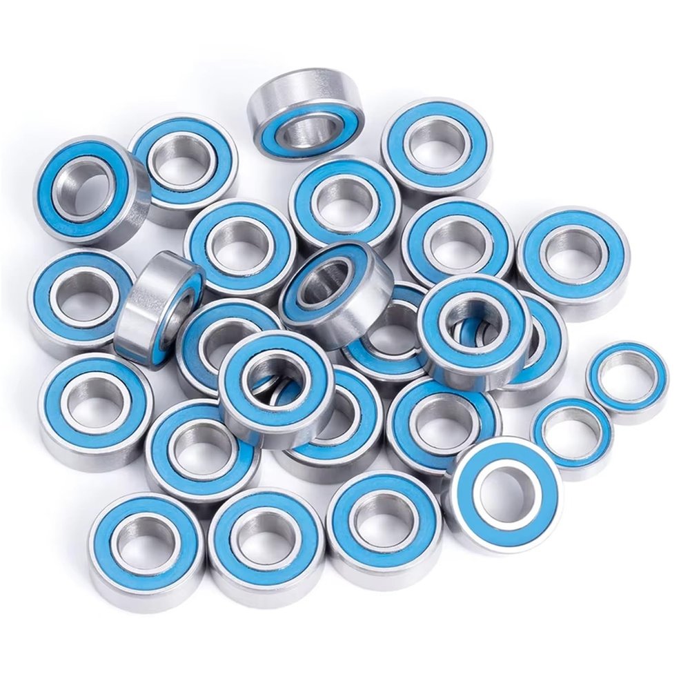 RC Spare Part Compatible with Tamiya GF-01 TL-01 WR-01 RC Car Upgrades Parts Accessories 4mm/2.5mm 26pcs Rubber Sealed Bearing Kit