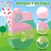 Arrowbash Number 5 Piata Pink and Green Birthday Decorations Witch Themed Party Favor with Stick Blindfold and Confetti, Your Birth Day Gift for Kids Girls Boys, 15.9 x 11 x 2.7'' view 3