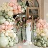 Pink and Green Balloon Arch Kit 124Pcs Sage Green Peach Ivory White Balloons Different Size for Baby Shower Wedding Bridal Shower Birthday Gender Reveal Party Decorations view 4