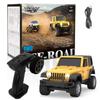 VoleRusher RC [4WD Edition 1/36 Scale Mini RC Crawler Car, Toys for Age 8-14 Old Birthday Gifts, Micro RC Truck 44 Small Cars with Off Road Full Proportional RTR 2.4GHz Remote - Yellow view 1