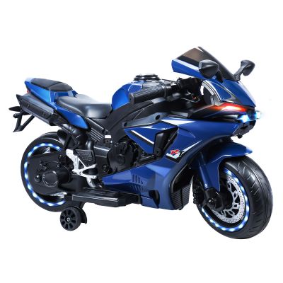 12V Electric Motorcycle for Kids, Kids' Electric Dirt Bike with Training Wheels, Motorcycle for 3-8 Year Olds,Bikes for with LED Lights, Up to 9 MPH