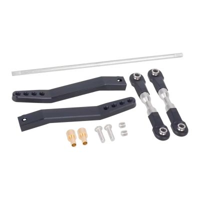 for Vanquish VS4-10 for Phoenix for LCG 1/10 1 Set Aluminum Sway Bar Anti-Tilt Link Rod RC Crawler DIY Upgrade Parts Replacement Use RC Car DIY Parts(Black)