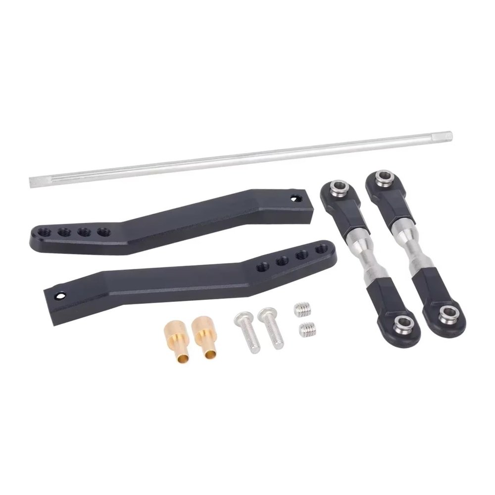 for Vanquish VS4-10 for Phoenix for LCG 1/10 1 Set Aluminum Sway Bar Anti-Tilt Link Rod RC Crawler DIY Upgrade Parts Replacement Use RC Car DIY Parts(Black)