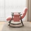 Casual Folding Rocking Chair upholstered, Lounge Rocking Chair Adjustable high Back and Foot Rest,Side Pockets Placed in Living Room Bedroom Balcony view 3