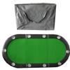 Folding Poker Table Top for 10 Players Tri Fold Texas Holdem BlackCasino Game Tabletop Green view 2