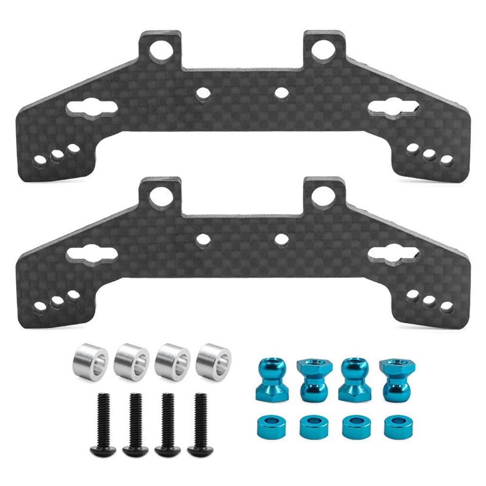 2Pcs Carbon RC Car Front Rear Shock Tower for Tamiya TT-02RR TT-02D TT02 TT-02R Hop Up RC Car Upgrade Parts