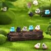 Weysat 100 Pcs Mini Resin Owls Miniature Figurines Tiny Resin Owls Garden Accessories Supplies Animals for Garden Micro Landscape Plant Pots Bonsai Craft Decor view 2