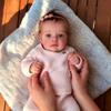 Zero Pam 20 Inch Realistic Reborn Baby Dolls Girl with Hair, Lifelike Newborn Baby Doll with Soft Cloth Body Real Awake Reborn Toddler Dolls that Look Real for Kids view 1