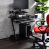Black Gaming Desk with Keyboard Tray view 1