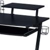 Black Gaming Desk with Keyboard Tray view 4
