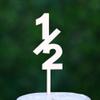 1/2 Wooden Cake Topper Happy Half Birthday Decoration 6 Months Party Supplies view 1