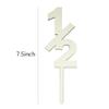 1/2 Wooden Cake Topper Happy Half Birthday Decoration 6 Months Party Supplies view 2