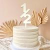 1/2 Wooden Cake Topper Happy Half Birthday Decoration 6 Months Party Supplies view 3