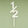 1/2 Wooden Cake Topper Happy Half Birthday Decoration 6 Months Party Supplies view 4