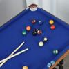 55" Portable Folding Billiards Table Game Pool Table for Whole Family Number Use with Cues, Ball, Rack, Chalk, Blue view 4