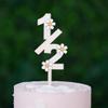 1/2 Daisy Wooden Cake Topper Happy Half Birthday Decorations 6 Months Party Supplies view 1